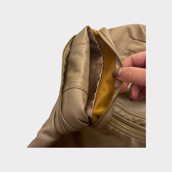 Habitual Brown Hooded Faux Leather Jacket - Picture 8 of 8